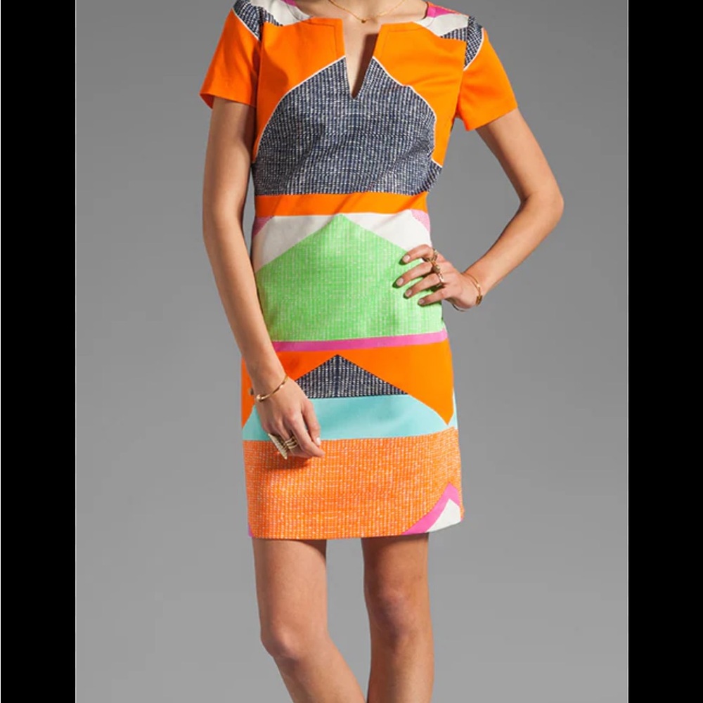 Trina Turk Lincoln Road Museum Short Sleeve Dress in Multi/ Revolve